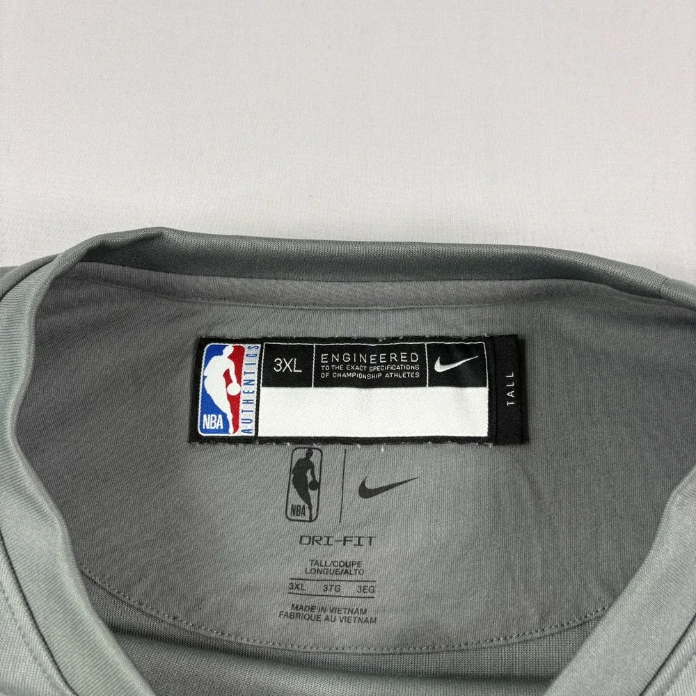 Detroit Pistons Nike Sweatshirt Mens 3XLT Tall Gray Team Issued Pullover NBA